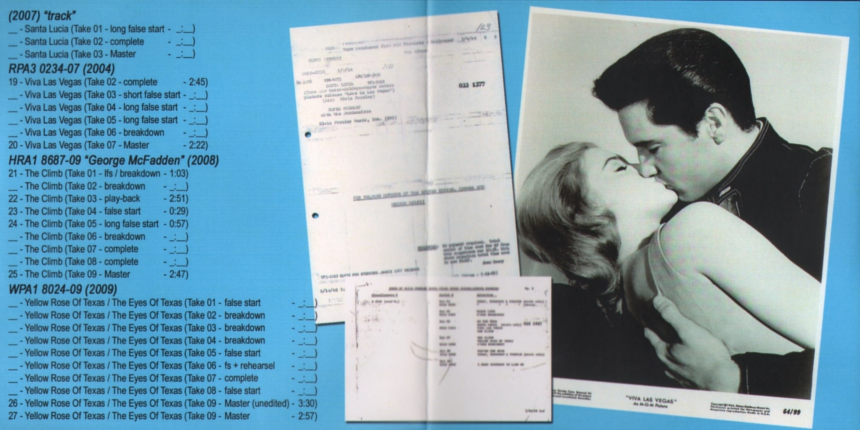 Elvis Presley  Viva Las Vegas Vol. 1 : Front + Inlay